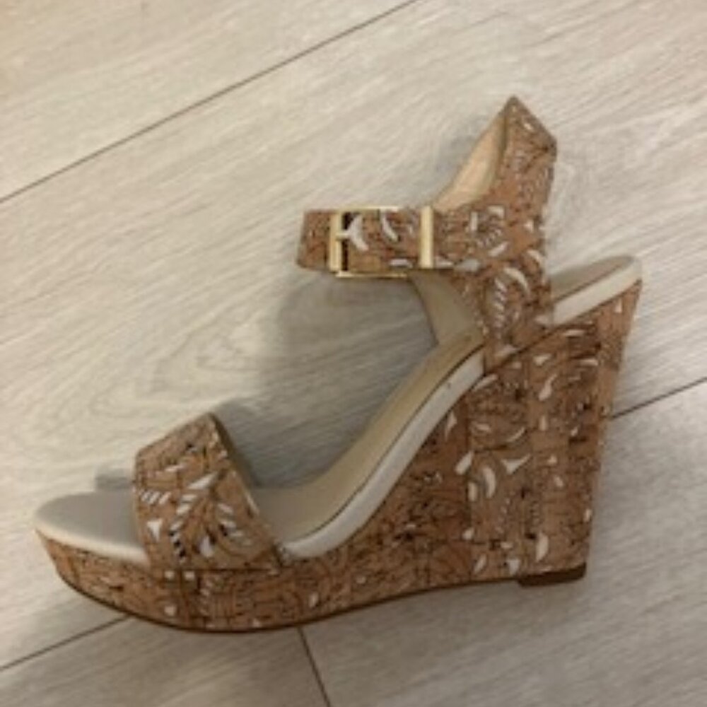 Jessica Simpson Cork Design Wedge Sandal 7M